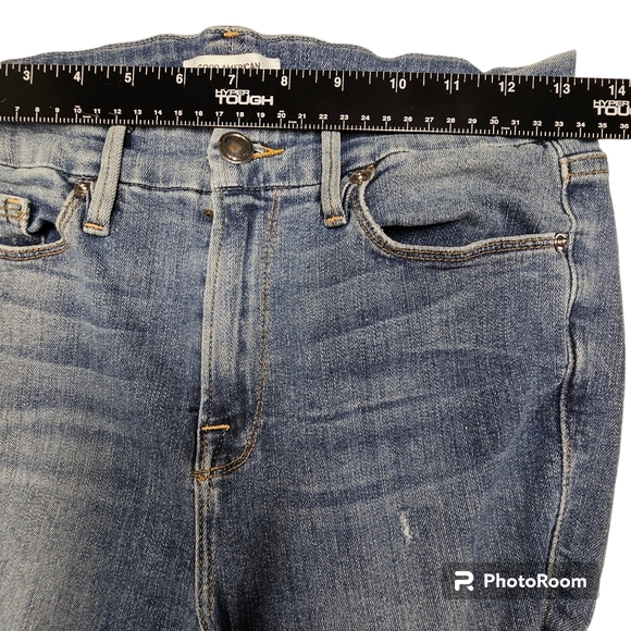 Good American Good Legs Raw Step Hem Skinny Jeans Size 8/29 - Picture 11 of 13